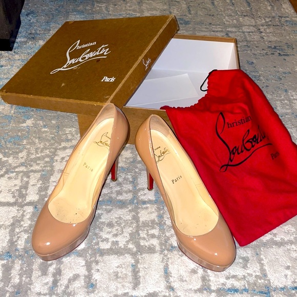 CHRISTIAN LOUBOUTIN DOUBLE PLATFORM BIANCA HEELS - Picture 4 of 5